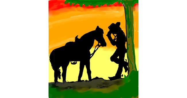Cowboy-Zeichnung von Nerd999