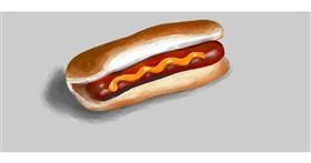 Drawing of Hotdog by Debidolittle