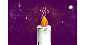 Drawing of Candle by Trump