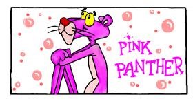Drawing of Pink Panther by Debidolittle