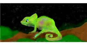 Drawing of Chameleon by Soraya