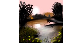 Drawing of River by Leah