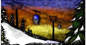 Seilbahn-Zeichnung von Eclat de Lune