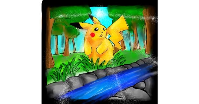 Drawing of Pikachu by LiLMonkey
