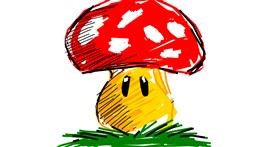 Drawing of Mushroom by Derp