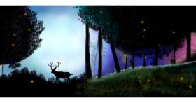 Drawing of Forest by Çhåching