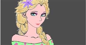 Drawing of Elsa (Disney) by InessA