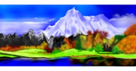 Drawing of Mountain by Çhåching