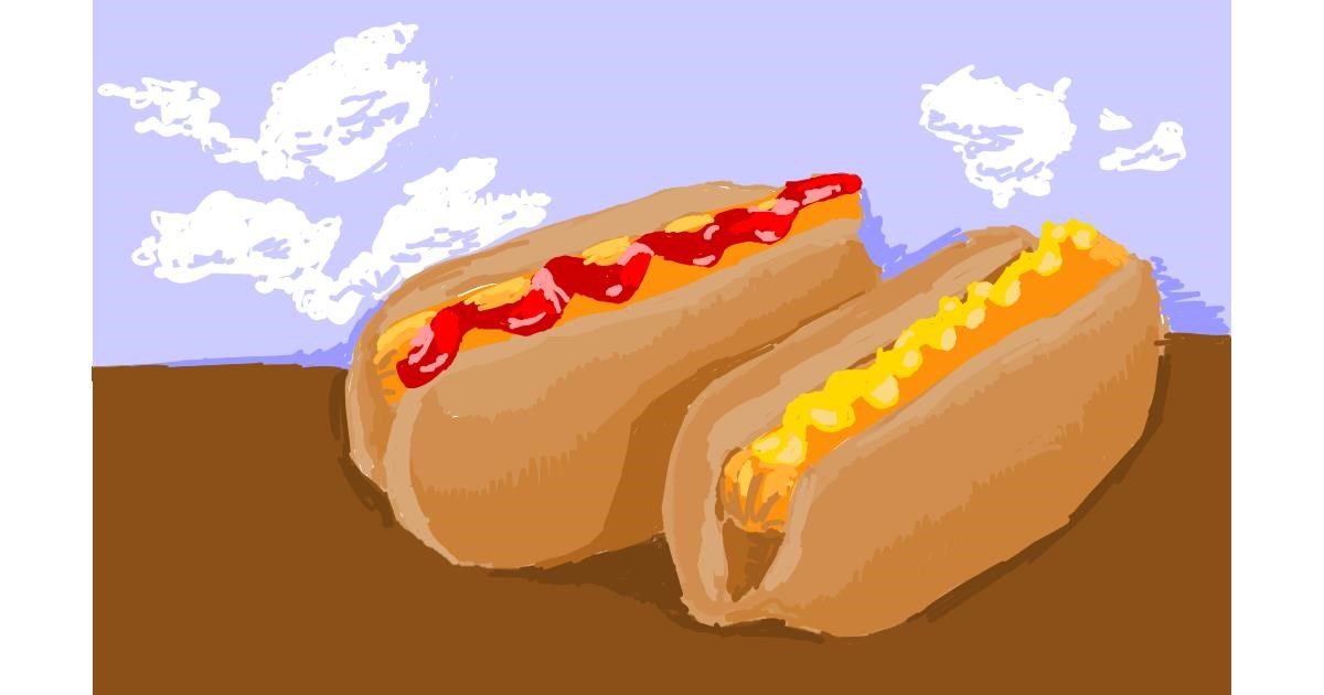 Drawing of Hotdog by RonNNIEE