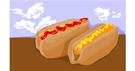 Drawing of Hotdog by RonNNIEE