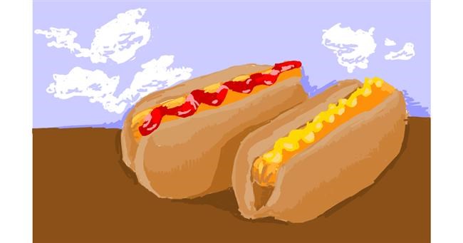 Drawing of Hotdog by RonNNIEE