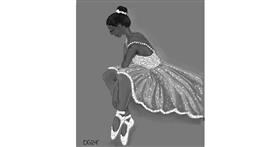 Drawing of Ballerina by GreyhoundMama