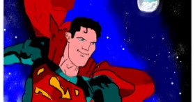 Drawing of Superman by farah