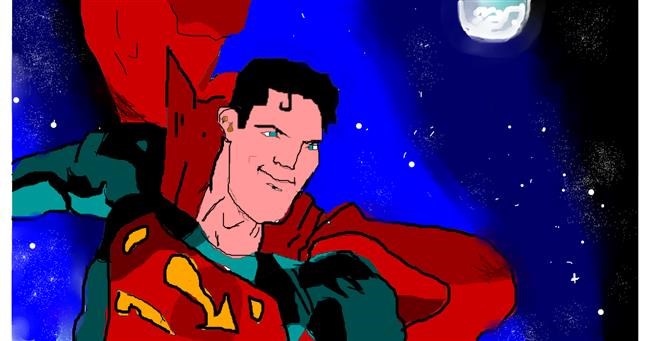 Drawing of Superman by farah