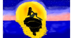 Drawing of Mermaid by Magic Mushroom
