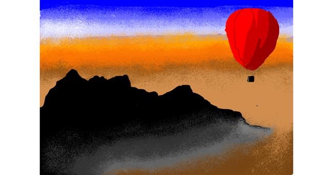 Drawing of Hot air balloon by Jack536