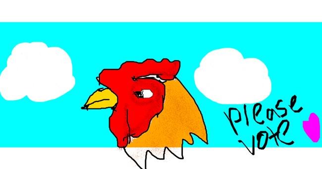 Drawing of Rooster by Mary