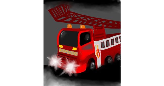 Feuerwehrauto-Zeichnung von Unknown