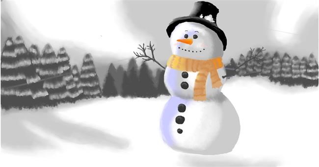 Drawing of Snowman by Aubreyp06
