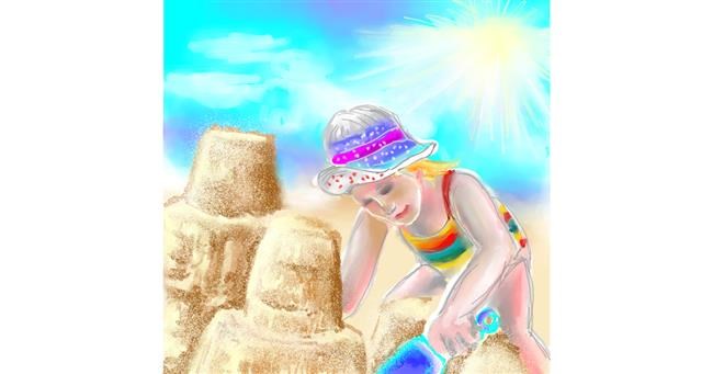 Drawing of Sand castle by ⋆su⋆vinci彡