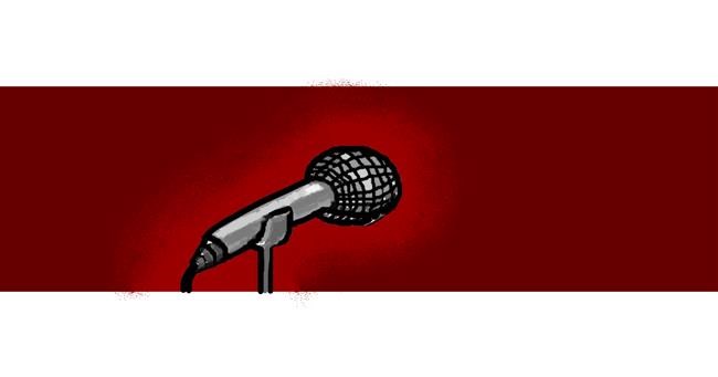 Drawing of Microphone by Drum