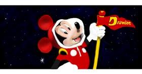Drawing of Mickey Mouse by Chaching