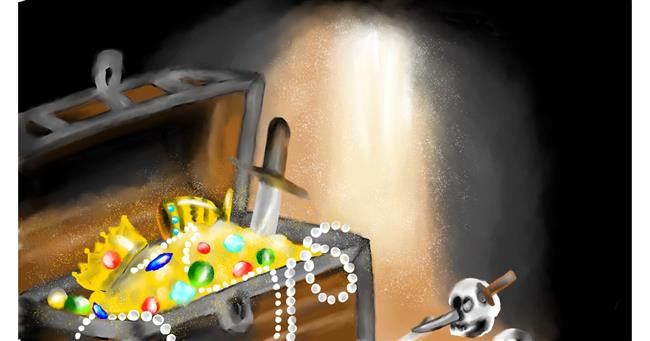 Drawing of Treasure chest by RadiouChka