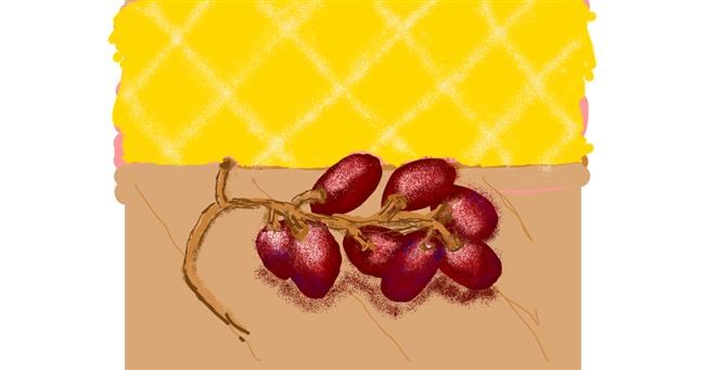 Drawing of Grapes by Cherri
