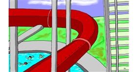 Wasserrutsche-Zeichnung von flowerpot