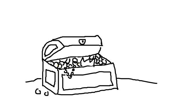 Drawing of Treasure chest by netko