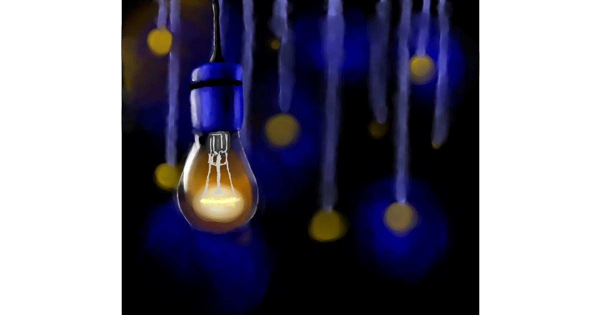Drawing of Light bulb by Joze