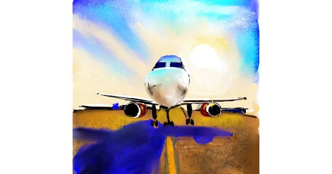 Drawing of Airplane by Clar