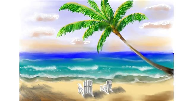 Drawing of Beach by Wizard