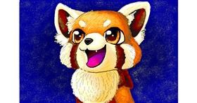 Roter Panda-Zeichnung von Vulpix