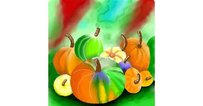Drawing of Pumpkin by Julia