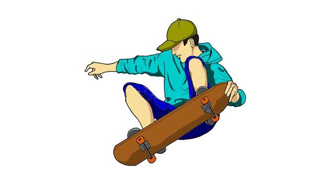 Drawing of Skateboard by Unknown