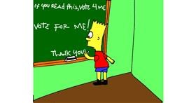 Drawing of Bart Simpson by MaRi