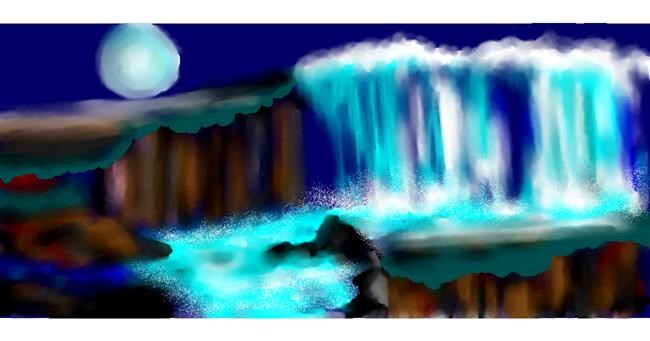 Drawing of Waterfall by Kim