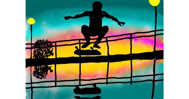 Drawing of Skateboard by SAM AKA MARGARET 🙄