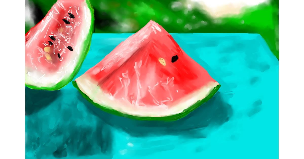 Drawing of Watermelon by Effulgent Emerald
