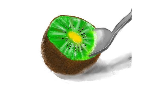 Drawing of Kiwi fruit by Dexl
