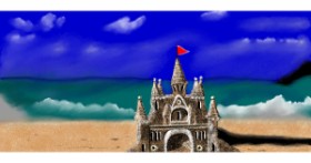 Drawing of Sand castle by Çhåching