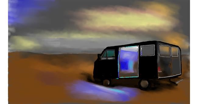 Drawing of Van by Cec