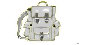 Drawing of Backpack by Swimmer