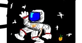 Drawing of Astronaut by Orange