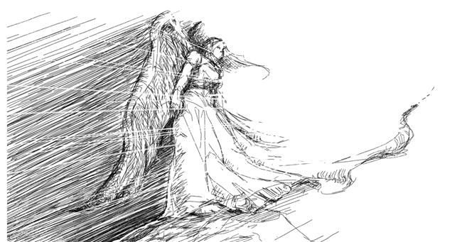Engel-Zeichnung von Sasa