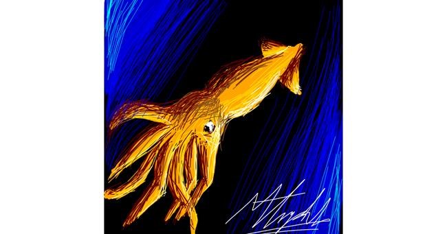 Tintenfisch-Zeichnung von Marrisa