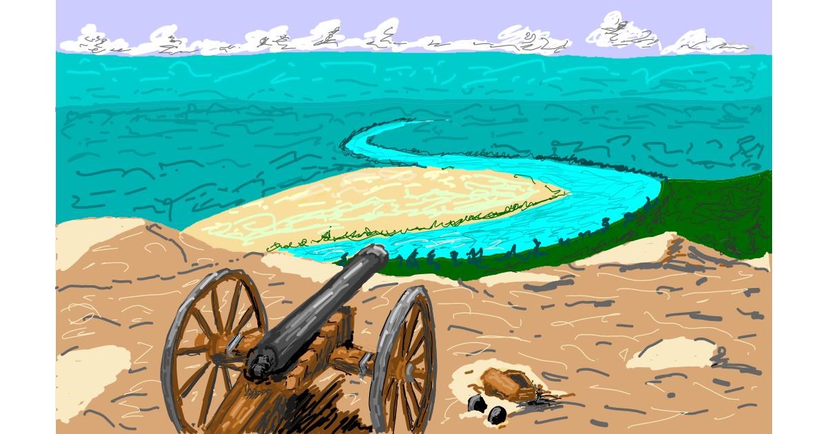 Drawing of Cannon by Coyote