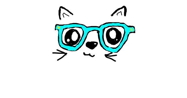 Drawing of Glasses by Gandalf the alpaca🦙