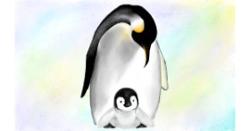 Drawing of Penguin by tRay